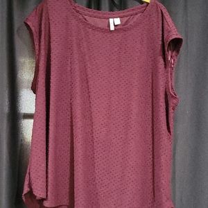 Elle plum sleeveless blouse XXL